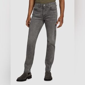 Rag & Bone Slim-Fit Stretch Denim Jeans – Gray – Size 31